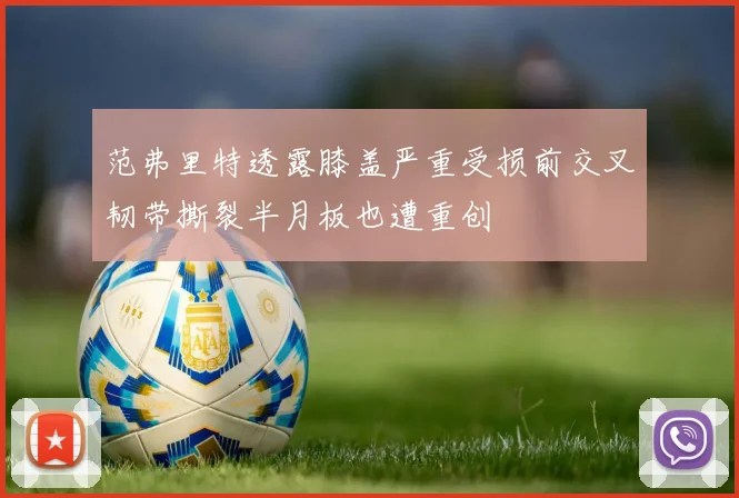 范弗里特透露膝盖严重受损前交叉韧带撕裂半月板也遭重创